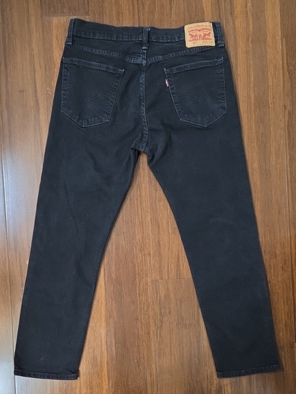 MEN'S LEVI'S 502 BLACK JEANS TAPER FLEX 34X30 - Picture 4 of 13
